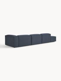 Modulaire XL chaise longue Lennon, Bekleding: 100% polyester De slijtva, Frame: massief grenenhout, multi, Poten: kunststof Dit product is , Geweven stof donkerblauw, B 357 x D 119 cm, armleuning links