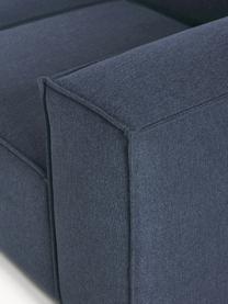 Modulaire XL chaise longue Lennon, Bekleding: 100% polyester De slijtva, Frame: massief grenenhout, multi, Poten: kunststof Dit product is , Geweven stof donkerblauw, B 357 x D 119 cm, armleuning links