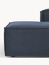 Modulaire XL chaise longue Lennon, Bekleding: 100% polyester De slijtva, Frame: massief grenenhout, multi, Poten: kunststof Dit product is , Geweven stof donkerblauw, B 357 x D 119 cm, armleuning links