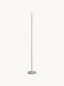 Lampada da terra grande a LED luce regolabile Bellhop, Paralume: vetro, Struttura: alluminio rivestito, Base della lampada: cemento, Grigio, Alt. 178 cm