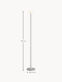 Grote dimbare LED vloerlamp Bellhop, Lampenkap: glas, Lampvoet: beton, Grijs, H 178 cm