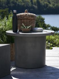 Ručne vyrobený záhradný konferenčný stolík Stone, Betón, Sivá, Ø 65 x V 45 cm