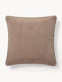 Housse de coussin 50x50 en velours côtelé Kylen, Velours côtelé (90 % polyester, 10 % nylon)
 
Le matériau est certifié STANDARD 100 OEKO-TEX®, 21.HCN.84376, Nougat, larg. 50 x long. 50 cm