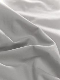 Funda de almohada de algodón con volantes Florence, Gris claro, 50 x 70 cm