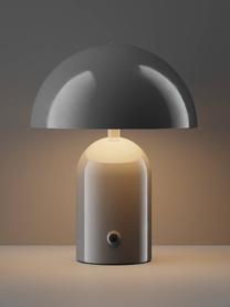 Lampada piccola da tavolo portatile a LED Walter, Struttura: metallo verniciato a polv, Bianco, Ø 19 x Alt. 25 cm