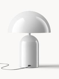 Kleine mobiele LED tafellamp Walter, Wit, Ø 19 x H 25 cm
