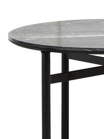 Owalny stół do jadalni z marmurowym blatem Taupo, Blat: marmur, płyta pilśniowa ś, Nogi: metal malowany proszkowo, Szary, S 175 x G 90 cm