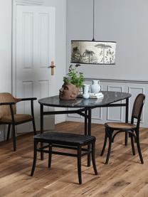Oválny jedálenský stôl s mramorovým vzhľadom Taupo, 175 x 90 cm, Zlatá, Š 175 x H 90 cm