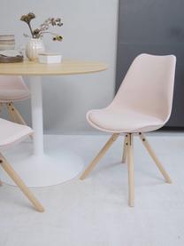 Chaise scandinave cuir synthétique Max, 2 pièces, Rose, larg. 46 x prof. 54 cm