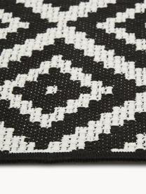 Tapis d'extérieur Miami, 86 % polypropylène, 14 % polyester, Noir, blanc, larg. 80 x long. 150 cm (taille XS)