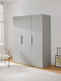 Armario modular Simone, 3 puertas (150 cm), diferentes variantes, Estructura: tablero aglomerado revest, Madera, gris, Interior Basic (An 150 x Al 200 cm)