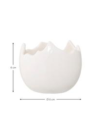 Portavelas Cracking, Gres, Blanco, Ø 6 x Al 6 cm