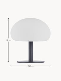 Prenosná stmievateľná stolová lampa do exteriéru Sponge, Biela, čierna, Ø 20 x V 22 cm