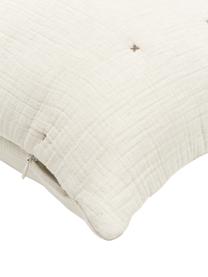 Gewatteerde kussenhoes Lune in beige uit katoenen mousseline, 100% katoen, Beige, B 45 x L 45 cm