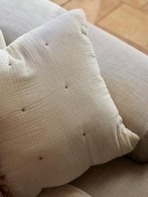 Housse de coussin matelassée beige Lune, 100 % coton, Beige, larg. 45 x long. 45 cm