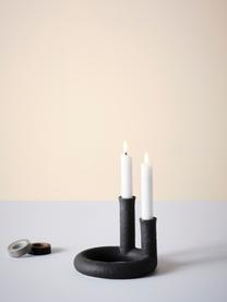 Świecznik z porcelany Disa, Porcelana, Czarny, Ø 16 x W 13 cm