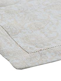 Nappe pur lin Agila, Beige, bleu, Pour 6 à 8 pers. (larg. 140 x long. 250 cm)