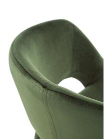 Samt-Drehstuhl Grace, höhenverstellbar, Bezug: Polyestersamt 25.000 Sche, Gestell: Metall, pulverbeschichtet, Samt Waldgrün, B 56 x T 54 cm