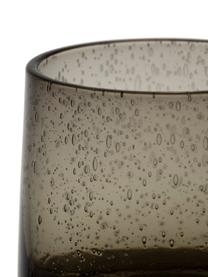 Bicchiere acqua grigio con bolle d'aria Lorea 6 pz, Vetro, Grigio, Ø 7 x Alt. 8 cm