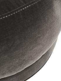 Tabouret en velours gris Coconino, Gris, larg. 160 x haut. 36 cm