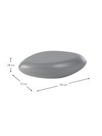 Ovaler Couchtisch Pietra in Stein-Form, Glasfaserkunststoff, lackiert, Grau, B 116 x T 77 cm