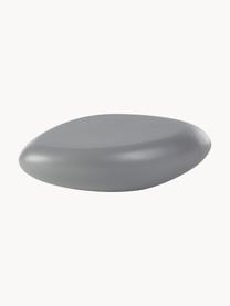 Ovale salontafel Pietra in steenvorm, Glasvezelkunststof, gelakt, Grijs, B 116 x D 77 cm