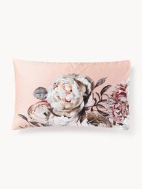 Federa in raso di cotone Blossom, Rosa chiaro, multicolore, Larg. 50 x Lung. 80 cm