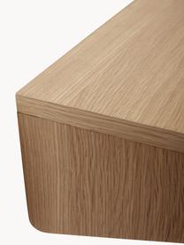 Nástenný pracovný stôl z dubového dreva Folk, Dubové drevo, s FSC certifikátom, Dubové drevo, Š 80 x H 35 cm