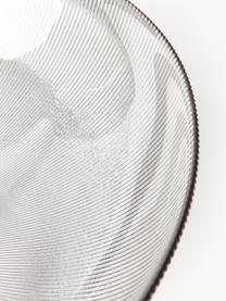 Glas-Schale Lija mit geriffelter Oberfläche, Glas, Grau, Ø 35 x H 16 cm