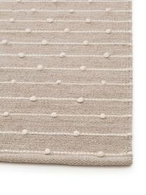 Tappeto in cotone beige/crema tessuto a mano Lupo, 80% cotone, 20% lana, Beige, Larg. 160 x Lung. 230 cm (taglia M)