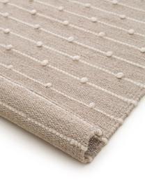 Tappeto in cotone beige/crema tessuto a mano Lupo, 80% cotone, 20% lana, Beige, Larg. 160 x Lung. 230 cm (taglia M)