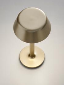 Mobilna lampa stołowa LED z funkcją przyciemniania Firefly, Aluminium powlekane, Odcienie złotego, jasny, Ø 12 x W 27 cm