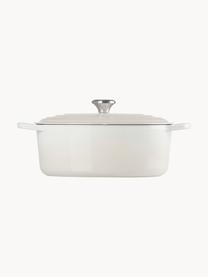 Ovale braadpan Signature Collection uit gietijzer, Geëmailleerd gietijzer, Gebroken witte tinten, B 31 cm x H 18 cm, 6,3 L