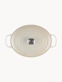 Ovale braadpan Signature Collection uit gietijzer, Geëmailleerd gietijzer, Gebroken witte tinten, B 31 cm x H 18 cm, 6,3 L