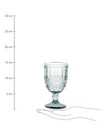 Weingläser Solange mit dekorativem Relief, 6 Stück, Glas, Transparent, Ø 8 x H 15 cm, 350 ml