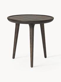 Ronde bijzettafel Accent van eikenhout, handgemaakt, Eikenhout 

Dit product is gemaakt van duurzaam geproduceerd, FSC®-gecertificeerd hout., Eikenhout, donkerbruin gelakt, Ø 45 x H 42 cm