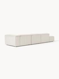 Diván modular grande en tejido bouclé Lennon, Tapizado: tejido bouclé (100% polié, Estructura: madera contrachapada de p, Patas: plástico Este producto es, Bouclé Off White, An 357 x F 119 cm, reposabrazos izquierdo