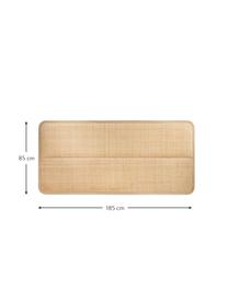 Ratanové čelo postele Byrum, Dubové drevo, brezové drevo, ratan, vrstvené drevo, Ratan, Š 165 x V 85 cm