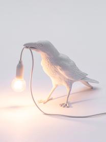 Kleine Designer LED-Tischlampe Bird, Weiss, B 30 x H 19 cm