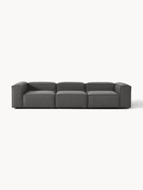 Modulares Sofa Lennon (4-Sitzer), Bezug: 100 % Polyester Der strap, Gestell: Massives Kiefernholz, Spe, Füße: Kunststoff Dieses Produkt, Webstoff Anthrazit, B 327 x T 119 cm