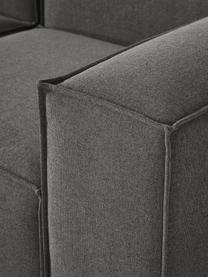 Modulares Sofa Lennon (4-Sitzer), Bezug: 100 % Polyester Der strap, Gestell: Massives Kiefernholz, Spe, Füße: Kunststoff Dieses Produkt, Webstoff Anthrazit, B 327 x T 119 cm