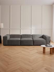 Modulares Sofa Lennon (4-Sitzer), Bezug: 100 % Polyester Der strap, Gestell: Massives Kiefernholz FSC-, Füße: Kunststoff, Webstoff Anthrazit, B 327 x T 119 cm