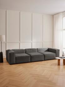 Modulares Sofa Lennon (4-Sitzer), Bezug: 100 % Polyester Der strap, Gestell: Massives Kiefernholz, Spe, Füße: Kunststoff Dieses Produkt, Webstoff Anthrazit, B 327 x T 119 cm