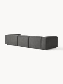 Modulares Sofa Lennon (4-Sitzer), Bezug: 100 % Polyester Der strap, Gestell: Massives Kiefernholz, Spe, Webstoff Anthrazit, B 327 x T 119 cm