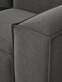 Modulares Sofa Lennon (4-Sitzer), Bezug: 100 % Polyester Der strap, Gestell: Massives Kiefernholz, Spe, Füße: Kunststoff Dieses Produkt, Webstoff Anthrazit, B 327 x T 119 cm