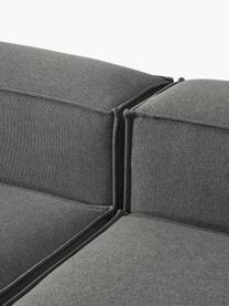 Modulares Sofa Lennon (4-Sitzer), Bezug: 100 % Polyester Der strap, Gestell: Massives Kiefernholz, Spe, Füße: Kunststoff Dieses Produkt, Webstoff Anthrazit, B 327 x T 119 cm