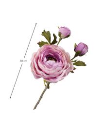 Flor artificial Hahnenfuß, Plástico, alambre de metal, Lila, L 48 cm