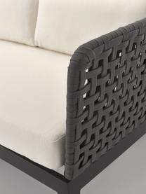 Garten-Lounge-Ecksofa Caline, Bezug: 100 % Polyester Der hochw, Gestell: Aluminium, Off White, Anthrazit, B 149 x T 77 cm, Eckteil links