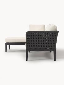 Tuin lounge hoekbank Caline, Bekleding: 100% polyester Met 20.000, Frame: aluminium, Off White, antraciet, B 149 x D 77 cm, hoekdeel links