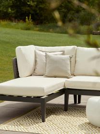 Garten-Lounge-Ecksofa Caline, Bezug: 100 % Polyester Der hochw, Gestell: Aluminium, Off White, Anthrazit, B 149 x T 77 cm, Eckteil links